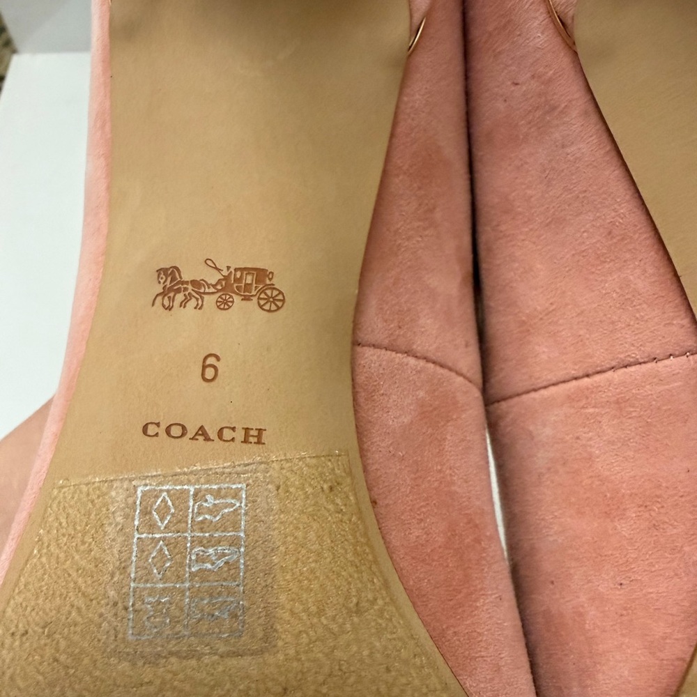Coach Pink Suede Pointed-Toe Heels - Picture 7 of 10